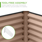 Outdoor Metal Raised Garden Bed for Vegetables, Flowers, Herbs - 6x3x2ft