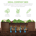 Outdoor Metal Raised Garden Bed for Vegetables, Flowers, Herbs - 8x4x2ft