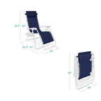 Set of 2 Adjustable Zero Gravity Patio Chair Recliners w/ Cup Holders