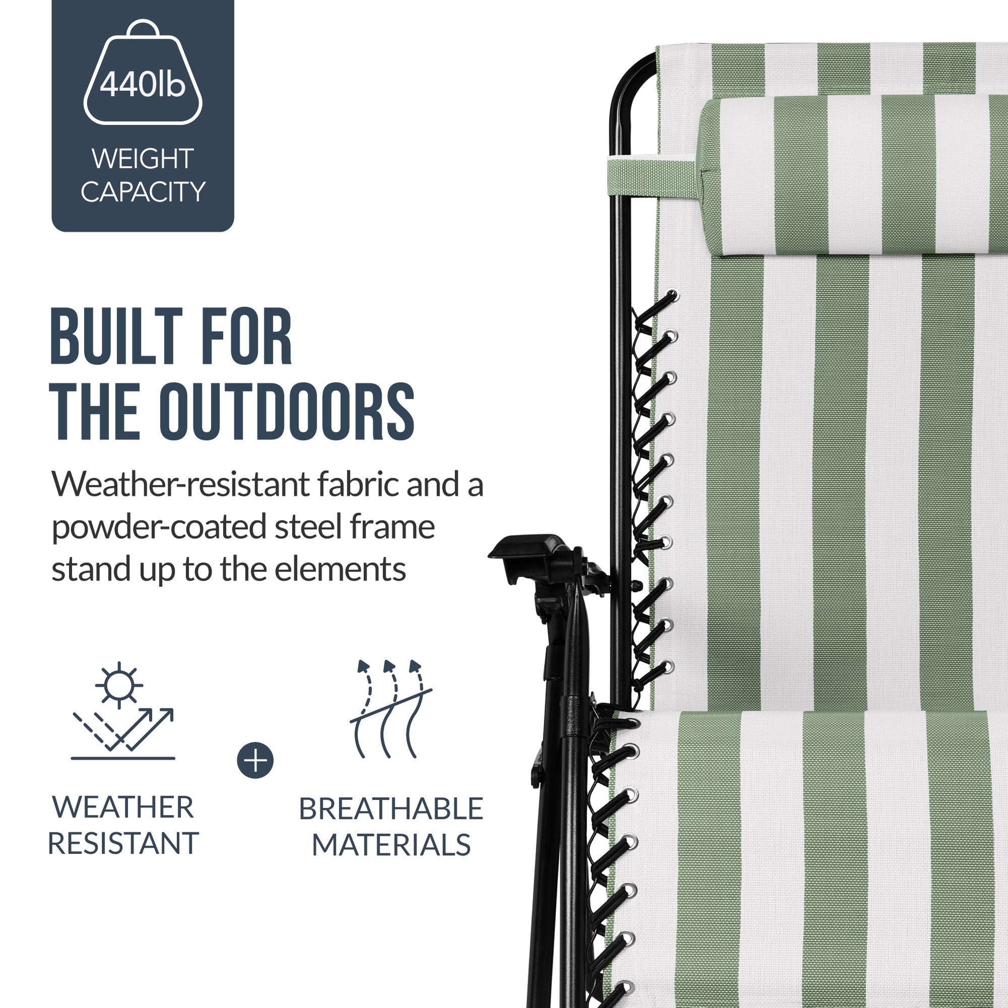 Set of 2 Extra Wide Adjustable Zero Gravity Patio Chair Recliners