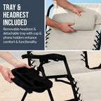 Set of 2 Extra Wide Adjustable Zero Gravity Patio Chair Recliners