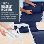 Set of 2 Extra Wide Adjustable Zero Gravity Patio Chair Recliners