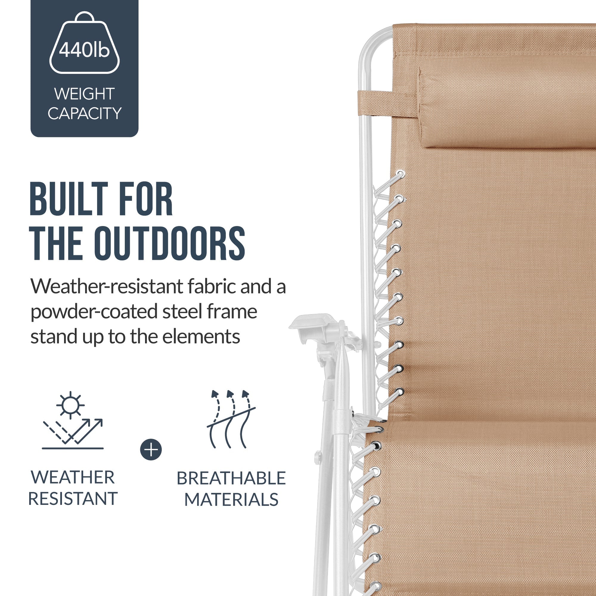 Set of 2 Extra Wide Adjustable Zero Gravity Patio Chair Recliners