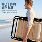 Set of 2 Extra Wide Adjustable Zero Gravity Patio Chair Recliners