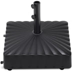 Fillable Mobile Umbrella Base Stand w/ 4 Wheels, 2 Locks, 123lb Capacity