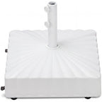 Fillable Mobile Umbrella Base Stand w/ 4 Wheels, 2 Locks, 123lb Capacity