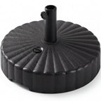 Plastic Patio Umbrella Base Pole Holder Accessory w/ 2 Adjustable Knobs