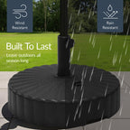 Plastic Patio Umbrella Base Pole Holder Accessory w/ 2 Adjustable Knobs