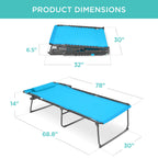 Extra Wide Patio Chaise Lounge Chair, Portable Folding Recliner