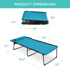 Extra Wide Patio Chaise Lounge Chair, Portable Folding Recliner