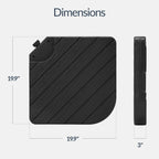 4-Piece Cantilever Umbrella Base Weight Set, Wood Grain Finish