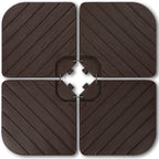 4-Piece Cantilever Umbrella Base Weight Set, Wood Grain Finish