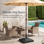 Plastic Patio Umbrella Base Pole Holder Accessory w/ Adjustable Knob