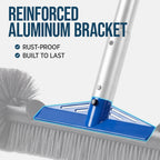20" Pool Brush with 9 ft Aluminum Pole  Pool Wall & Floor Cleaning Set