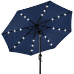 Solar LED Lighted Patio Umbrella w/ Tilt Adjustment, UV-Resistant - 10ft