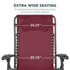 Oversized Reclining Zero Gravity Chair Lounger w/ Cup Holder, Pillow