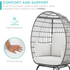 Wicker Egg Chair Oversized Indoor Outdoor Patio Lounger