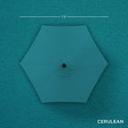 Outdoor Market Patio Umbrella w/ Push Button Tilt, Crank Lift - 7.5ft