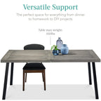 6-Person Indoor Outdoor Acacia Wood Dining Table
