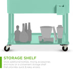 Portable Rolling Cooler Cart w/ Bottle Opener, Catch Tray - 80qt