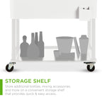 Portable Rolling Cooler Cart w/ Bottle Opener, Catch Tray - 80qt