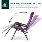 Oversized Reclining Zero Gravity Chair Lounger w/ Cup Holder, Pillow