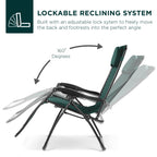Oversized Reclining Zero Gravity Chair Lounger w/ Cup Holder, Pillow