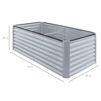 Outdoor Metal Raised Garden Bed for Vegetables, Flowers, Herbs - 6x3x2ft