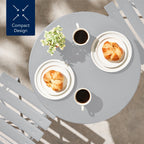 3-Piece Small Folding Patio Bistro Set w/ 2 Chairs