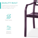 Steel Bench for Outdoor, Patio, Garden w/ Floral Design - 50in