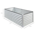 Outdoor Metal Raised Garden Bed for Vegetables, Flowers, Herbs - 6x3x2ft