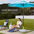 Fillable Mobile Umbrella Base Stand w/ 4 Wheels, 2 Locks, 123lb Capacity