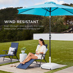 Fillable Mobile Umbrella Base Stand w/ 4 Wheels, 2 Locks, 123lb Capacity