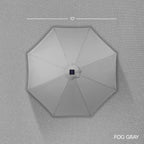 Woodgrain Pattern Solar LED Lighted Patio Umbrella w/ Adjustable Tilt - 10ft