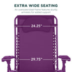 Oversized Reclining Zero Gravity Chair Lounger w/ Cup Holder, Pillow