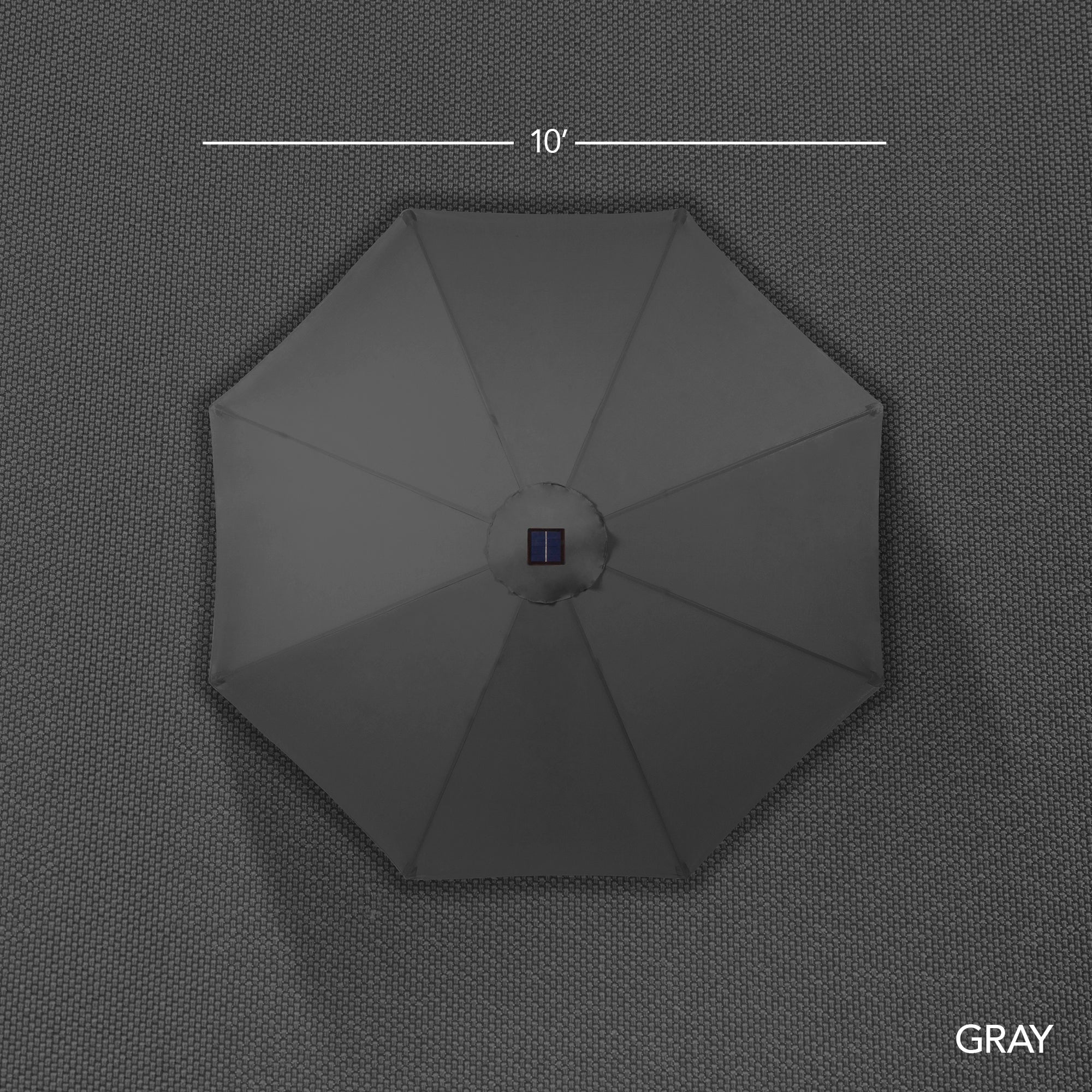 360 LED Rotating Cantilever Offset Patio Umbrella - 10ft
