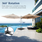 360 Rotating Cantilever Offset Patio Umbrella - 10ft