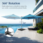 360 Rotating Cantilever Offset Patio Umbrella - 10ft