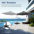 360 Rotating Cantilever Offset Patio Umbrella - 10ft