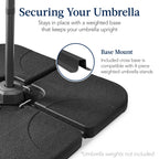 360 Rotating Cantilever Offset Patio Umbrella - 10ft