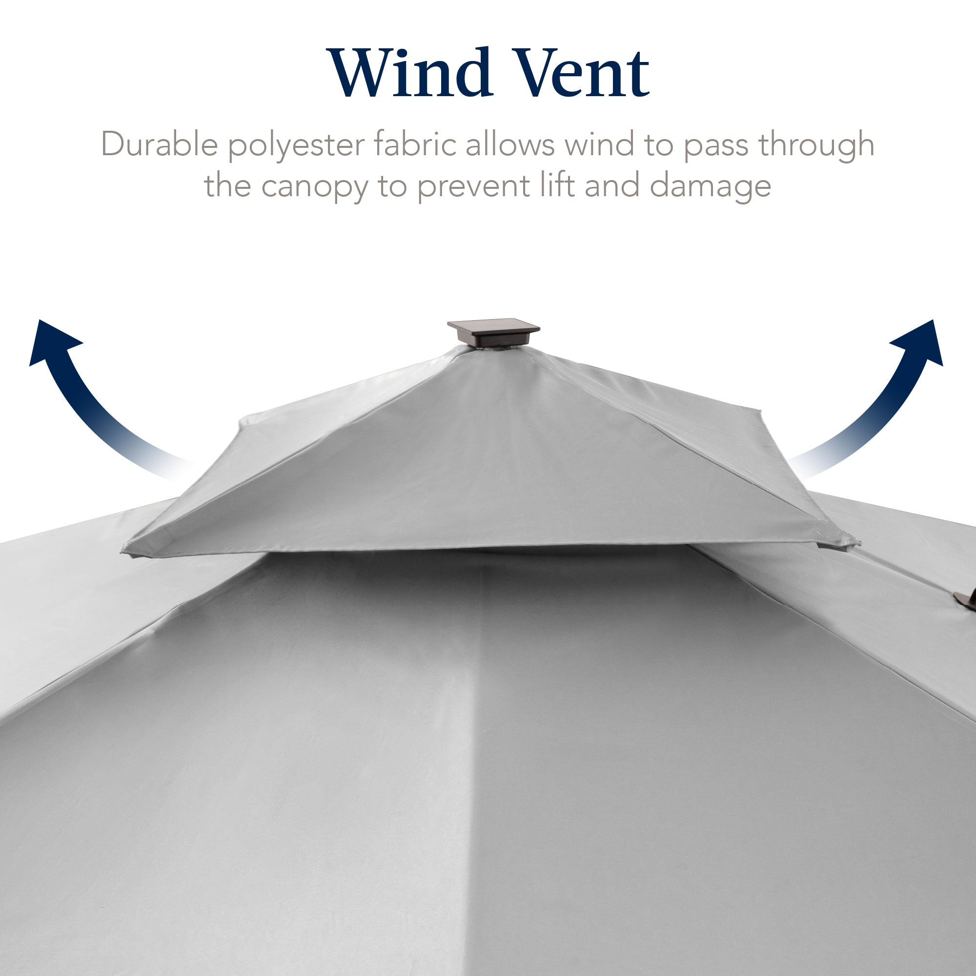 9x12ft 2-Tier Outdoor Solar LED Cantilever Patio Umbrella