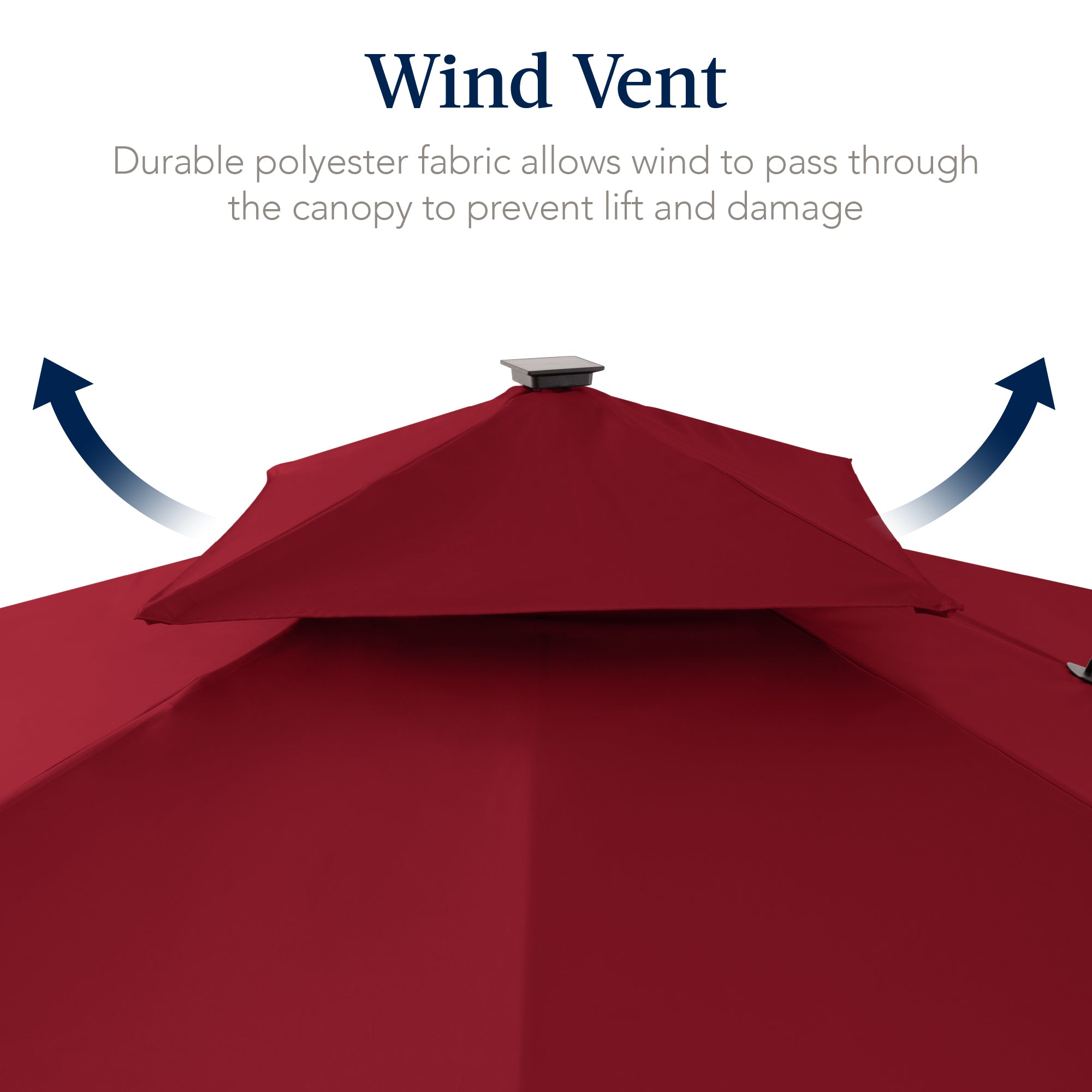 9x12ft 2-Tier Outdoor Solar LED Cantilever Patio Umbrella