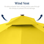 9x12ft 2-Tier Outdoor Solar LED Cantilever Patio Umbrella
