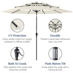 3-Tier Patio Umbrella w/ Tilt Adjustment, Crank - 10ft