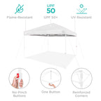 One-Person Setup Instant Pop Up Canopy w/ Case, 4 Weight Bags - 12x12ft