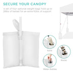 One-Person Setup Instant Pop Up Canopy w/ Case, 4 Weight Bags - 12x12ft