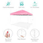 One-Person Setup Instant Pop Up Canopy w/ Case, 4 Weight Bags - 12x12ft
