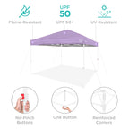One-Person Setup Instant Pop Up Canopy w/ Case, 4 Weight Bags - 12x12ft