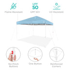 One-Person Setup Instant Pop Up Canopy w/ Case, 4 Weight Bags - 12x12ft