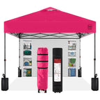 One-Person Setup Instant Pop Up Canopy w/ Side Wall, Carrying Case - 10x10ft